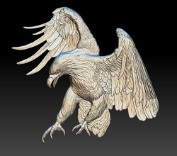 águila hd1 - alivio 2019 eagle animal aves el la medalla medallón harley-davidson motocicleta moto 3d print model - Mito3D
