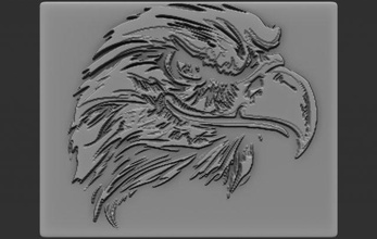 eagle head relief reliefs reliefmodel eaglehead 3dprint 3dprinted 3dprinter 3dprinting 3dtable 3dtableau 3d print model - Mito3D