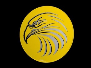 eagle logo accecorries badge craft 3d print model - Mito3D