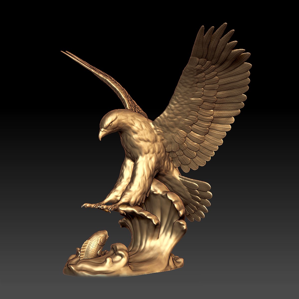 eagle model statue print zbrush brid scupture 3D print model - Mito3D