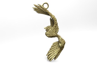 aquila pendente 5 uccello animale natura gioielleria gioiello 3d print model - Mito3D