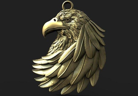 águila colgante pendiente colgantes joyería joya Arte pájaro 3d print model - Mito3D