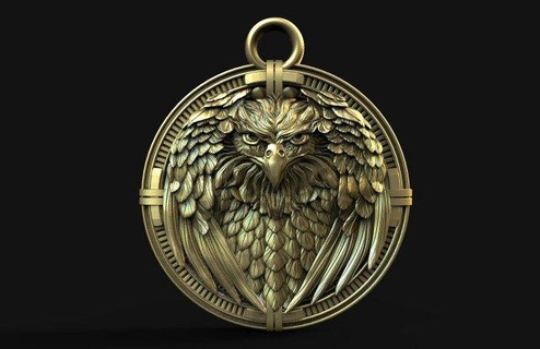 Aigle pendentif pendentifs bijoux stl animal 3d print model - Mito3D