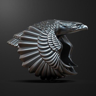 Águia anel argolas jóia prata pássaro voar 3d print model - Mito3D