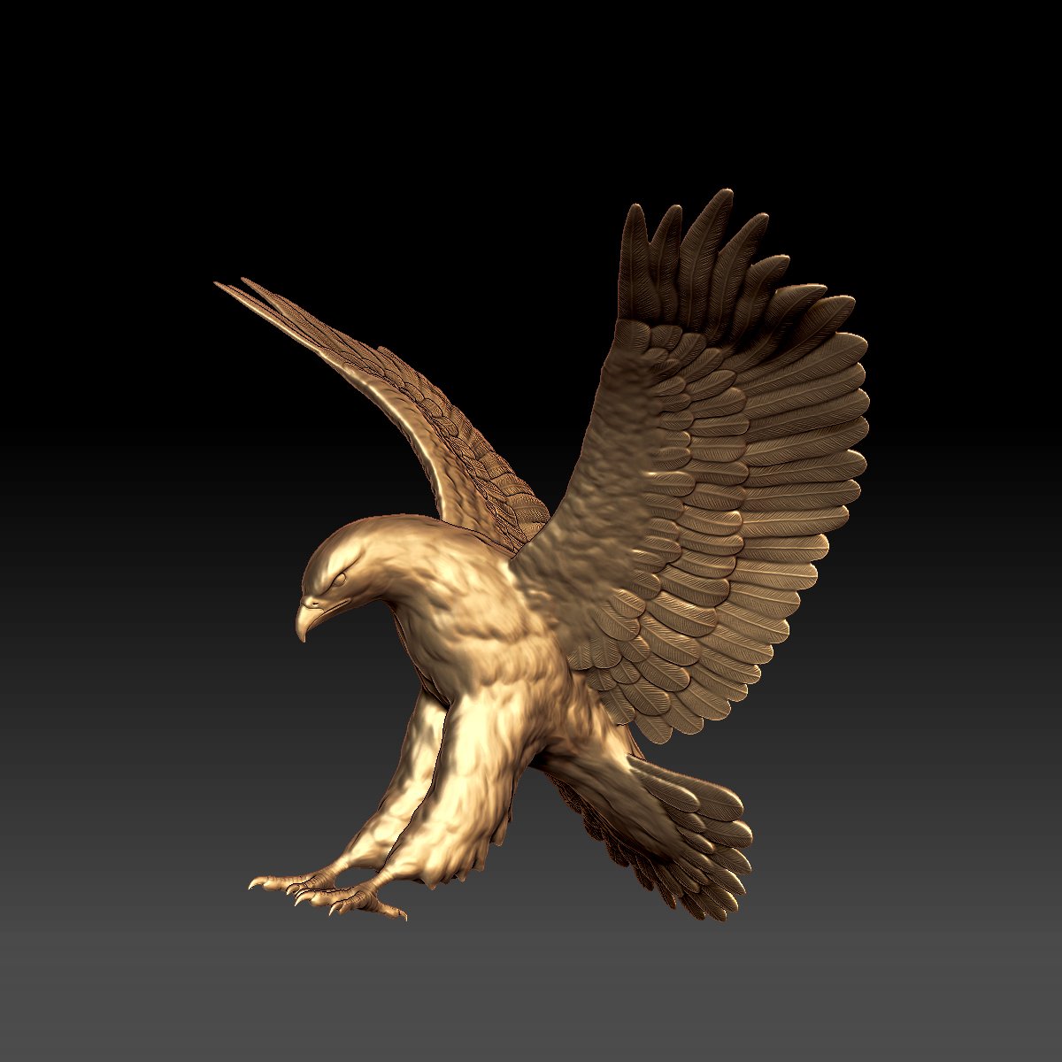 eagle scupture statue print zbrush brid 3D print model - Mito3D
