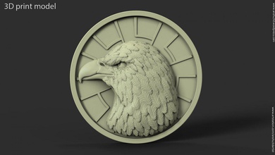 águila vol1 colgante ornamento joya la plata de cadena moda aves animal el pelaje nacional hawk 3d print model - Mito3D
