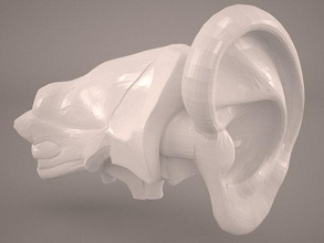 Ohr Anatomie auditorisch Kopf Körper Gehörknöchelchen Schnecke Trommelfell intern Kreuz medizinisch Medizin Operation 3d print model - Mito3D