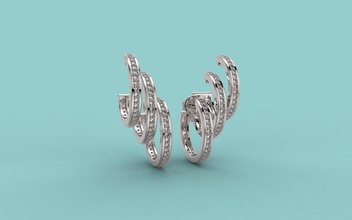 kulak manşet 405 takı kulaklık küpe küpeler mücevherler mücevher Joya yüzükler Tasarım mücevherleri jewelry3d 3djewellery yazdırılabilir parlak altın gümüş moda güzellik 3d print model - Mito3D