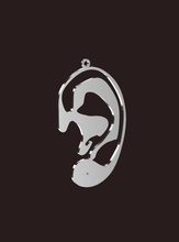 ear pendant silver stl design 3d print model - Mito3D