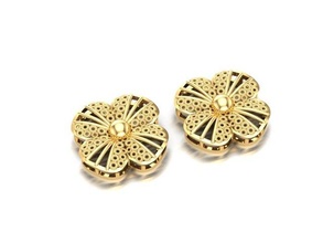 earring 001 3d print model in earrings 3dexport jewellery gold goldearring kuwaiti desiggn 3d print model - Mito3D