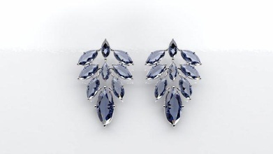 orecchino 002 orecchini gioielleria gioiello reale stl nozze squillare moda gemma diamante argento bianca oro d'oro 3d print model - Mito3D
