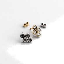 orecchino 005 gioielleria gioiello orecchini earrings design earrings3dm stampabile pendente diamante oro d'oro squillare anelli stl moda minimo minimalista 3d print model - Mito3D