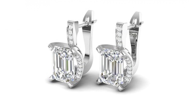 earring 10x8 jewel jewelry jewellery gold silver platinum print printable printing prototyping stone stl obj earrings 3d print model - Mito3D