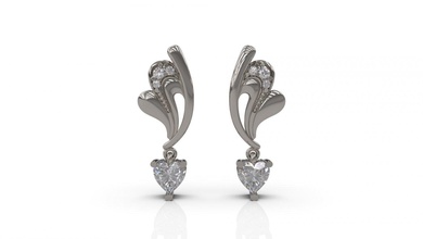 boucle d'oreille 14 pendentif or bijou bijoux argent imprimable diamant femme mode mariage solitaire saphir rubis Collier l'amour 3d print model - Mito3D