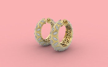 küpe 308 takı mücevherler Joya küpeler mücevher jewelry3d jewel3d earring3d tasarımı elmas yüzükler yüzük parlak moda altın gümüş 3d print model - Mito3D
