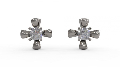 boucle d'oreille 58 or bijou bijoux argent imprimable diamant femme mode mariage solitaire saphir rubis l'amour 3d print model - Mito3D