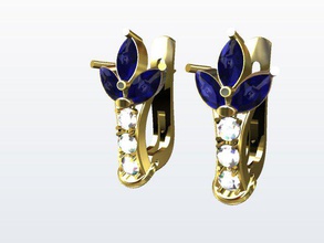 earrings 3d print model - Mito3D