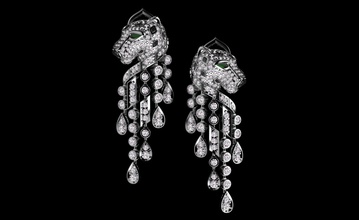 earrings 3d print model in 3dexport jewelery diamonds diamond gold silver jewelry panther panter panthera lion tiger pantera rings bracelet broch cufflinks brooch pendant necklace 3d print model - Mito3D