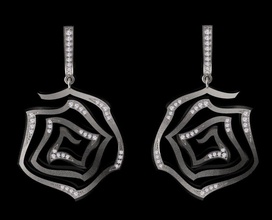 earrings pendant rose flower necklaces jewelery female male love diamonds diamond gold silver present jewelry 3d print model - Mito3D