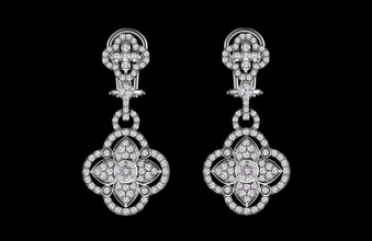 earrings jewelery diamonds diamond gold silver jewelry 3d print model - Mito3D