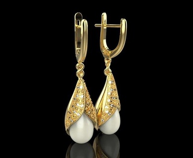 earrings 1512 jewelry 3d cad 3dmodel bracelet ring earring rhino matrix zbrush keyshot magics rend rendering modeling jewellery 3d print model - Mito3D