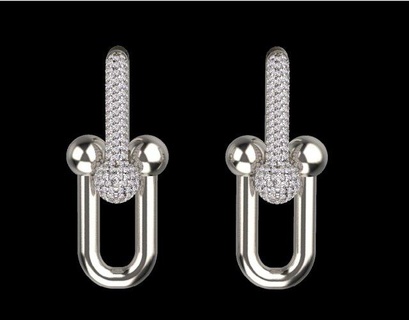 boucles d'oreilles 3d impression modèle bracelet bijoux tiffany pendentif bague pendentifs 3d print model - Mito3D