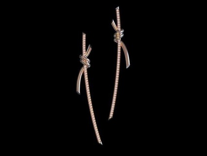 orecchini 3d Stampa modello gioielleria tiffany pendente squillare arco nodo corda anelli braccialetto catena serratura braccialetti 3d print model - Mito3D