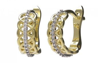 Ohrringe 65 gold diamond ring Schmuck ruby Saphir emerald valentines Hochzeit 3d print model - Mito3D
