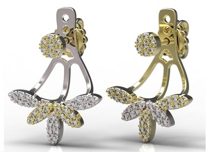 brincos 77 ouro diamante anel jóias ruby safira esmeralda o dia dos namorados de casamento 3d print model - Mito3D