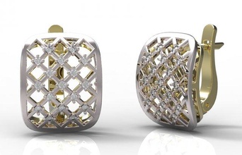 boucles d'oreilles 96 3d impression modèle in 3dexport or diamant bijoux bague rubis saphir émeraude valentines mariage imprimable 3d print model - Mito3D