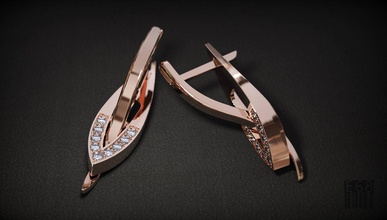 Ohrringe Diamanten Schmuck Wachs Juwel modell drucken scheint die Stereolithografie Luxus design Edelstein bedruckbar ist Stil Mode gem 3d print model - Mito3D