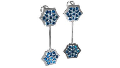 earrings gems 3d print model - Mito3D