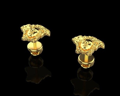 earrings gorgona 1772 jewelry 3d cad 3dmodel bracelet ring earring rhino matrix zbrush keyshot magics rend rendering modeling jewellery pendant medusa medusagorgona 3d print model - Mito3D