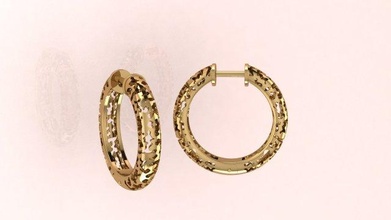 earrings leopard jewelry gold 3d print model fashion circle decoration shining love printable 3d print model - Mito3D