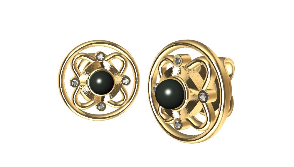 earrings pearls gems 3d print model in 3dexport 3D print model - Mito3D