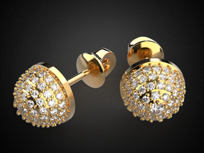 earrings studs gold e10 earring 3d printable silver jewelry cnc jewel gemstone gem brilliant diamond ring sterling fashion business sapphire brillant pendant bracelet 3d print model - Mito3D