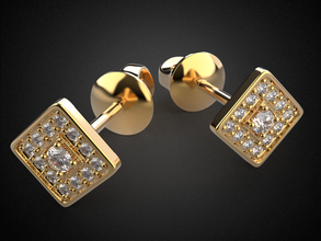 earrings studs gold e12 3d print model earring printable silver jewelry cnc jewel gemstone gem brilliant diamond ring sterling fashion business sapphire brillant pendant bracelet 3d print model - Mito3D
