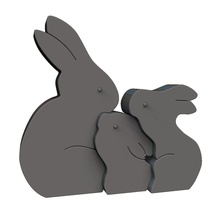 easter rabbit puzzle 3d print model in decor 3dexport christmas bunny animal baby daddy mother decorations deco montessori gift family love printing 3dprint celebration casting 3d print model - Mito3D