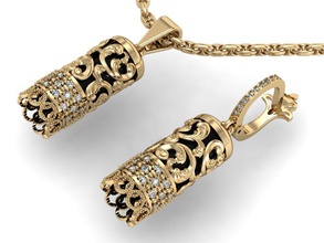 oriental brincos de pingente jóias diamante feminino brilhantes printable o cad 3dm stl 3ds exclusiva a moda ouro rhiho cnc 3d print model - Mito3D
