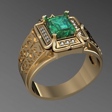 Doğu erkek yüzüğü mücevher yüzük vintage yazdırılabilir erkekler özel altın 3dm Görünümüdür 3d print model - Mito3D