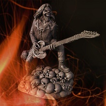 Eddie cráneo formar estatuilla hierro doncella difícil rock pesado metal 3dprint épico leyenda estatua miniatura remar cabeza hombre 3d print model - Mito3D
