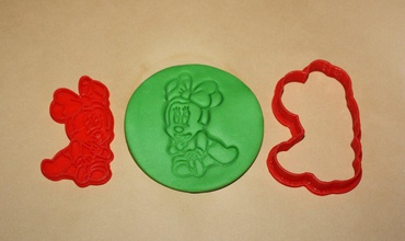 edición de minnie mouse - cortador galletas el ratón cookie 3d print model - Mito3D