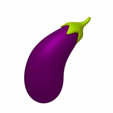 aubergine dessin animé 02 légume vitamine plante végétation aliments végétarien fruit cuisine manger bio violet légumes repas gastro bonne santé mordre 3d print model - Mito3D