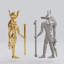 mısırlı tanrılar hathor anubis mükemmel takı 3d yazdır model in figürinler 3dexport antik adam heykel şekil tanrı efsane seyahat mimari anıt vücut kolye bas relief tarih mumyalama lahit minyatürler 3d print model - Mito3D