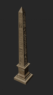 egyptian obelisk printable 3d print model in architecture 3dexport egypt monument antiquity 3d print model - Mito3D