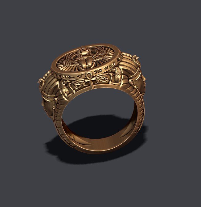 égyptien pharaon bague Egypte Faraon Momie pyramide tutanhamon Toutankhamon tutenchamon horus œil Horutureye reine Princesse Dieu déesse archéologie Cléopâtre kleopatra sarcophage 3D print model - Mito3D