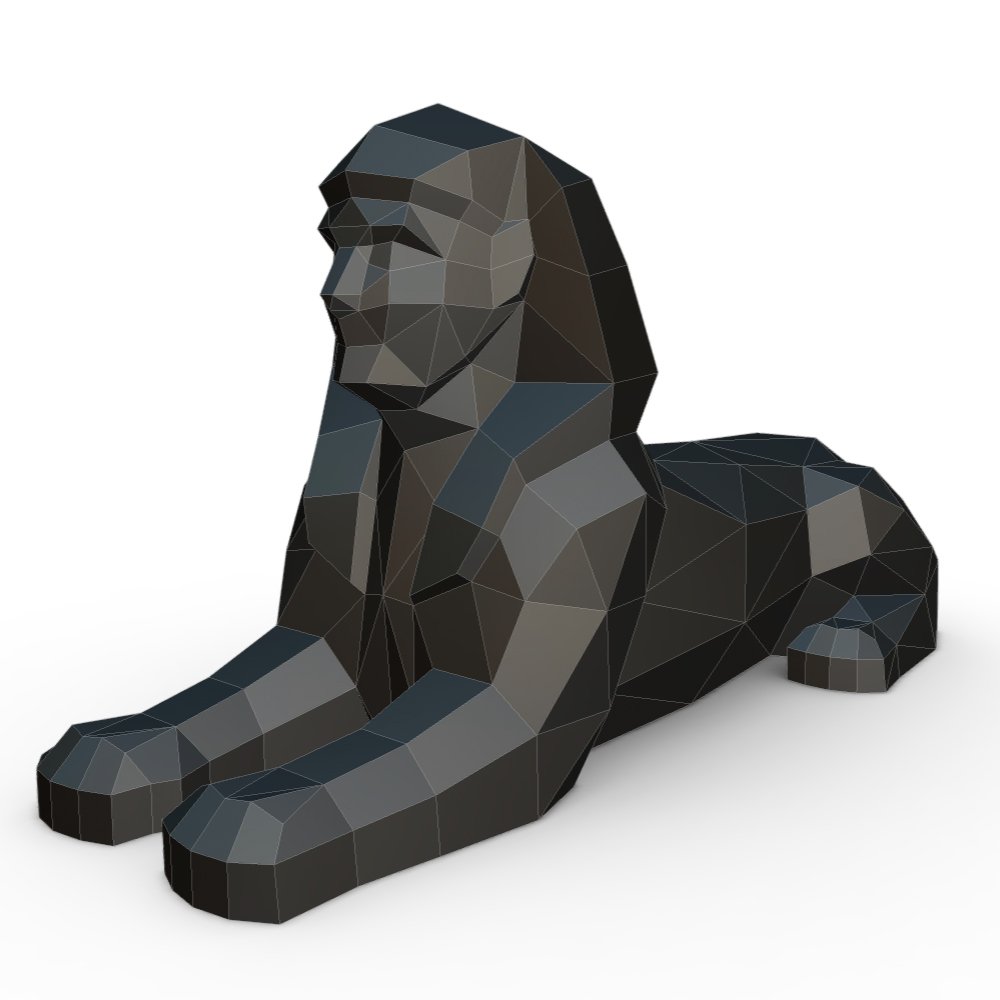 egyptian sphinx 3d print model in monsters & creatures 3dexport egypt ready printable creature humanoid man lion animal statue pharaon god head character fantasy 3D print model - Mito3D