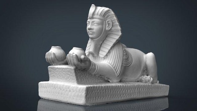 egyptian sphinx 3d model in landmarks 3dexport egypt cairo museum esfinge desert poly game ready ancient 3d print model - Mito3D