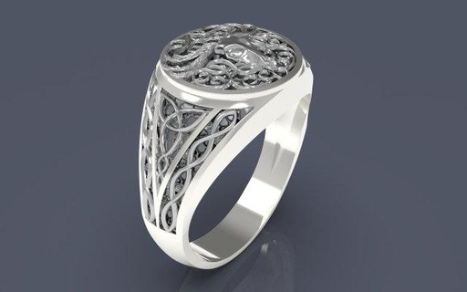 eikpyrnir scandinavian ring rings jewellery jewelry jewelrydesign viking nordic jewelry3d cadjewelery 3djewelrydesign silver gold 925 rhinoceros 3d print model - Mito3D