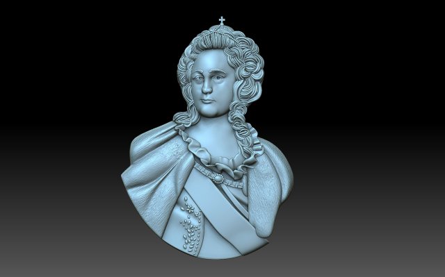 ekaterina elizabeth relief bas-relief cnc history politician queen princess 3D print model - Mito3D